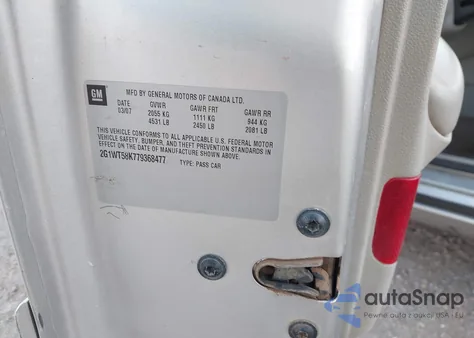 2007 Chevrolet Impala Lt из США, поврежденный, VIN 2G1WT58K779368477